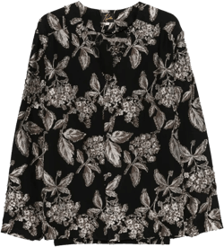 floral-jacquard shirt 
