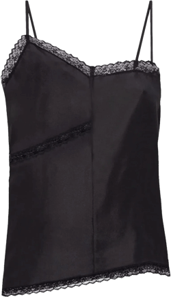 lace-detail silk top 
