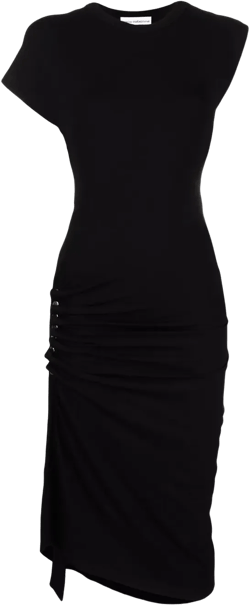 asymmetric midi dress