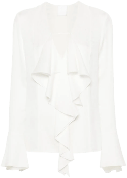 4G-jacquard silk blouse