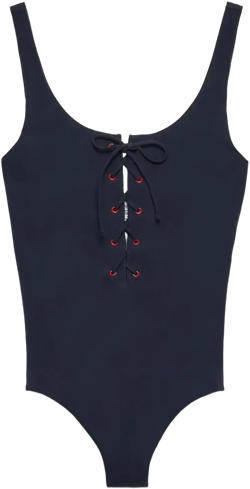 lace-up swimsuit