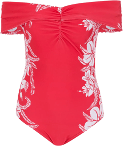 floral off-shoulder swimsuit