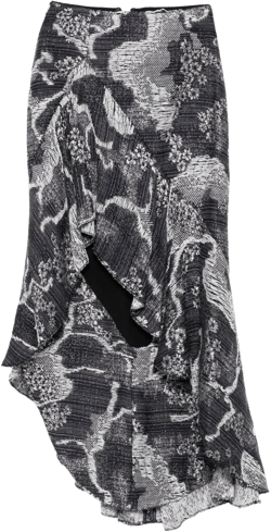 asymmetrical tweed skirt