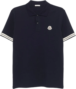 logo-patch piqué polo shirt