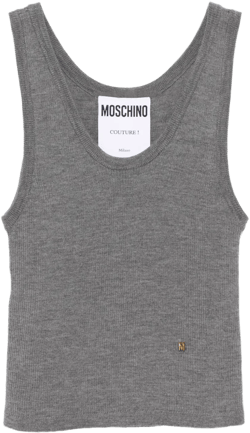 logo-lettering tank top