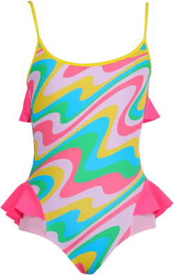 graphic-print swimsuit