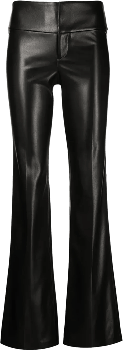 Olivia vegan leather flared trousers