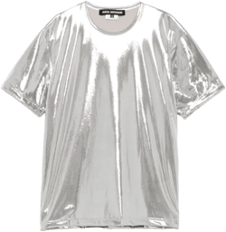 metallic-finish T-shirt
