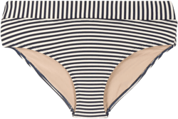 striped fold-down style bikini bottoms
