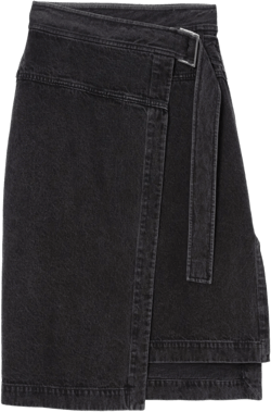 denim wrap skirt