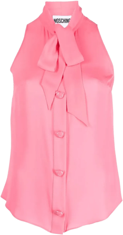 pussy-bow collar blouse