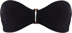 ring-detail bandeau bikini top