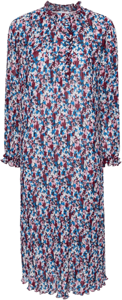 georgette pleated midi dress