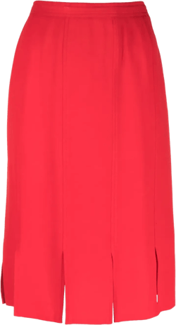 1980s slit detailing straight-cut skirt