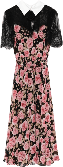 floral-print midi dress