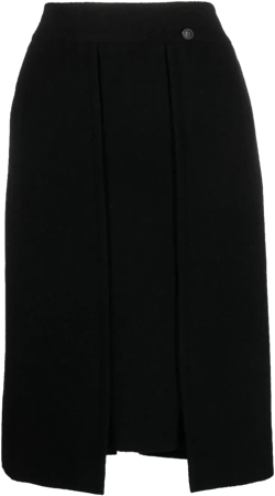 2000s box-pleat pencil skirt