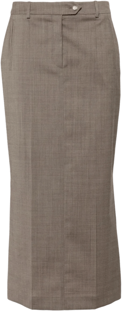 tailored virgin wool pencil skirt