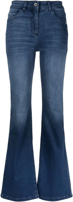 high-waisted bootcut jeans