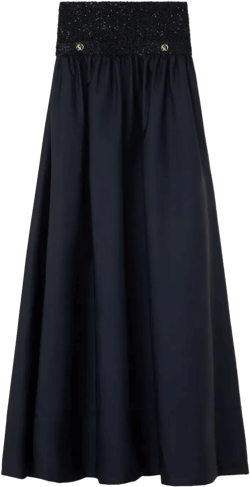 high-waisted skirt