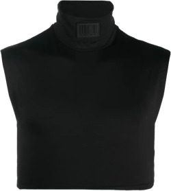 logo-patch cropped vest