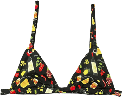 Grommet triangle bikini top