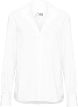 V-neck cotton shirt