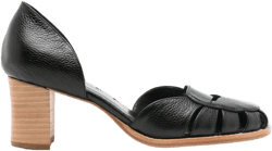 Yosemite 55mm cut-out leather pumps