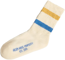 stripe-detail ribbed cotton socks