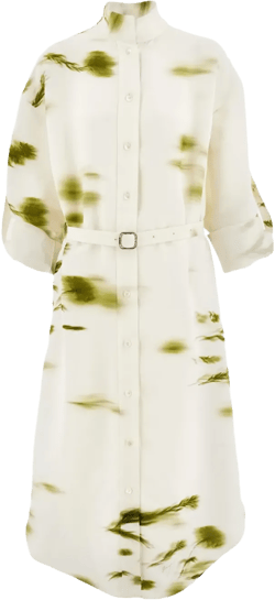 Blossom print shirt dress