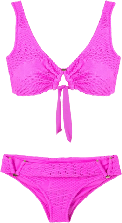 woven cut-out bikini set 