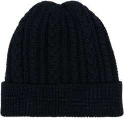 cable-knit beanie hat