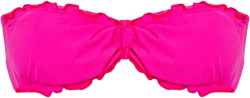 ruffled trim bandeau bikini top