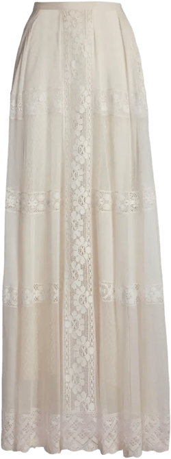 lace-detailing skirt 