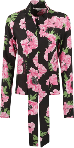 floral-print blouse