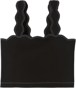 scallop-edge tank top