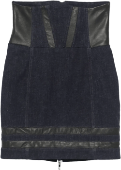 high-waist mini skirt
