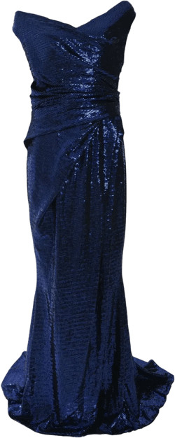 Mezzaluna sequin-embellished gown