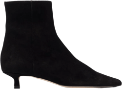 suede pointed-toe boots