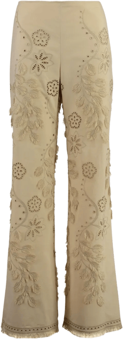 embroidered flared trousers