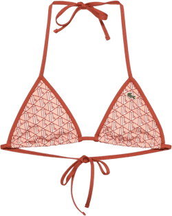 monogram-print bikini top