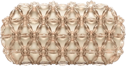 faceted-bead embellished clutch bag