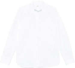 wingtip-collar cotton shirt