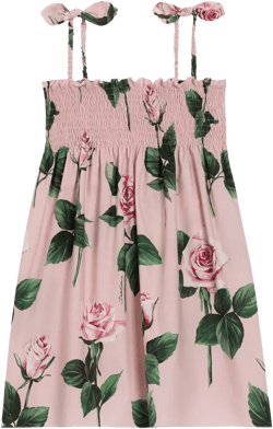 rose-print dress