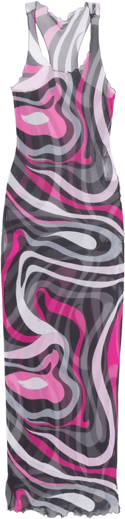 Iride-print dress