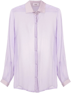 sheer crinkled silk shirt