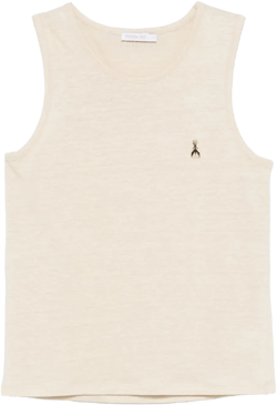 logo-plaque tank top