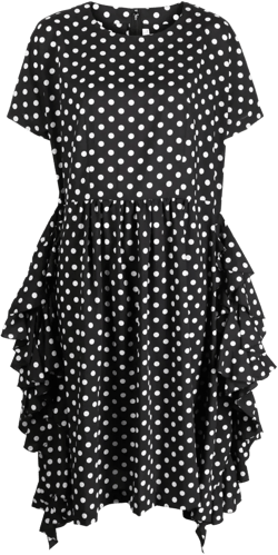 polka-dot print ruffle-detailing dress 
