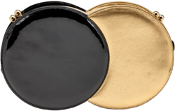 Double Circle metallic clutch bag