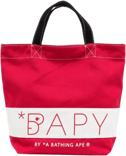 logo-print beach bag