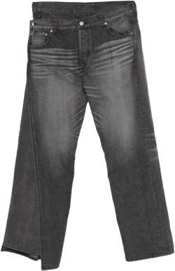 double-waisted jeans